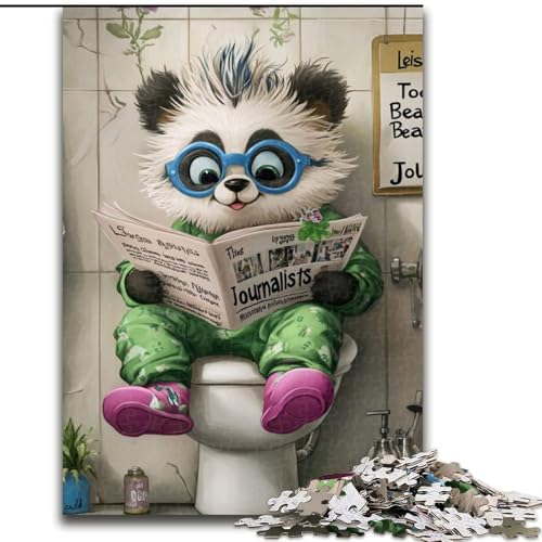 Puzzle für Erwachsene, 1000-teiliges Panda Go Toilet-Holzpuzzle, Größe 50x75cm, für Reiseliebhaber und Paare, anspruchsvolles Spielzeug Puzzle für Erwachsene, 1000-teiliges Panda Go Toilet-Holzpuzzle, Größe 50x75cm, für Reiseliebhaber und Paare, anspruchsvolles Spielzeug von ZKYUBEK