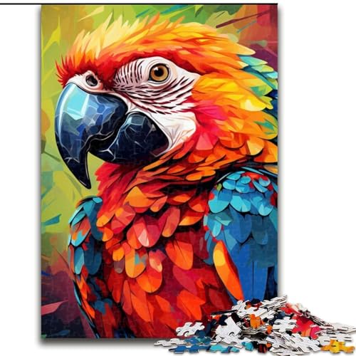 Puzzle für Erwachsene, 1000-teiliges Papageien-Holzpuzzle, Größe 50x75cm, anspruchsvolles DIY-Denkspiel für Teenager von ZKYUBEK
