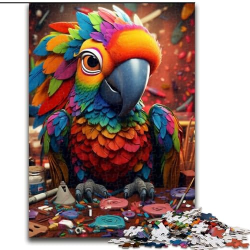 Puzzle für Erwachsene, 1000-teiliges Papageien-Puzzle, Größe 50x75cm, anspruchsvolles Denkspiel für Teenager, Spaß für den Spieleabend mit der Familie von ZKYUBEK