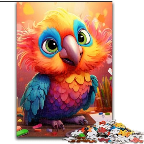 Puzzle für Erwachsene, 1000-teiliges Papageien-Puzzle aus Pappe für Erwachsene, Größe 26x38cm, Denkspiel für Teenager von ZKYUBEK