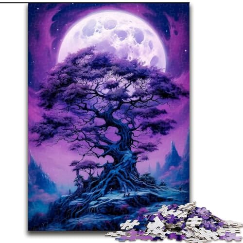 Puzzle für Erwachsene, 1000-teiliges Puzzle Kosmischer Lebensbaum für Erwachsene, Größe 50x75cm, für Teenager und Familienspaß – DIY-Denkspiel als Geschenk von ZKYUBEK