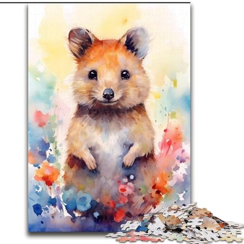 Puzzle für Erwachsene, 1000-teiliges Quokka-Aquarell-Puzzle aus Holz für Erwachsene, Größe 50x75cm, Denksportaufgabe, Spiel für Erwachsene, interaktive Aktivität für die ganze Familie Puzzle für Erwachsene, 1000-teiliges Quokka-Aquarell-Puzzle aus Holz für Erwachsene, Größe 50x75cm, Denksportaufgabe, Spiel für Erwachsene, interaktive Aktivität für die ganze Familie von ZKYUBEK
