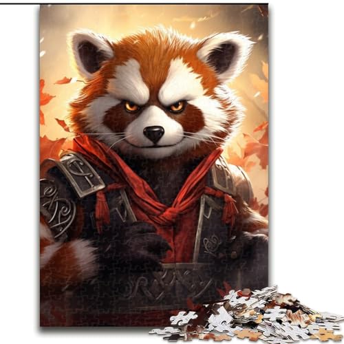 Puzzle für Erwachsene, 1000-teiliges Roter Panda-Kunst-Kartonpuzzle, Größe 26x38cm, für Reiseliebhaber und Paare, anspruchsvolles Spielzeug von ZKYUBEK