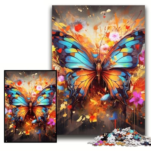 Puzzle für Erwachsene, 1000-teiliges Schmetterlings-Pappe-Puzzle für Erwachsene, 26x38cm, interaktives Familienspiel, Denksportaufgabe, Lernspielzeug Puzzle für Erwachsene, 1000-teiliges Schmetterlings-Pappe-Puzzle für Erwachsene, 26x38cm, interaktives Familienspiel, Denksportaufgabe, Lernspielzeug von ZKYUBEK