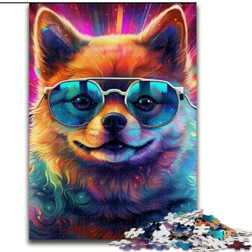 Puzzle für Erwachsene, 1000-teiliges Shiba Inu-Puzzle aus Holz mit Neonbrille für Erwachsene, Größe 50x75cm, Denksportaufgabe, Teenager und zur Heimdekoration Puzzle für Erwachsene, 1000-teiliges Shiba Inu-Puzzle aus Holz mit Neonbrille für Erwachsene, Größe 50x75cm, Denksportaufgabe, Teenager und zur Heimdekoration von ZKYUBEK