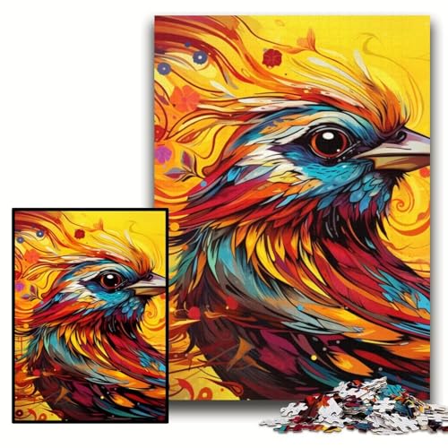 Puzzle für Erwachsene, 1000-teiliges Spatzen-Holzpuzzle für Erwachsene, 50x75cm, interaktives Familienspiel, Denksportaufgabe, Lernspielzeug von ZKYUBEK