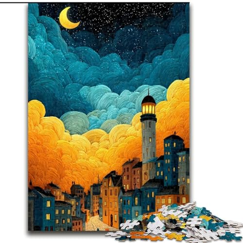 Puzzle für Erwachsene, 1000-teiliges Stadt-bei-Nacht-Puzzle aus Holz für Erwachsene, 50x75cm, Denksportaufgabe, Spiel für Erwachsene, interaktive Familienaktivität Puzzle für Erwachsene, 1000-teiliges Stadt-bei-Nacht-Puzzle aus Holz für Erwachsene, 50x75cm, Denksportaufgabe, Spiel für Erwachsene, interaktive Familienaktivität von ZKYUBEK