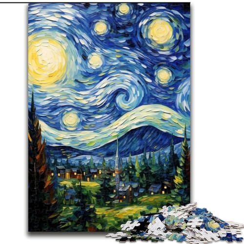 Puzzle für Erwachsene, 1000-teiliges Sternenhimmel-Schloss-Holzpuzzle für Erwachsene, 26x38cm, Denksportaufgabe, Spiel für Erwachsene, interaktive Familienaktivität Puzzle für Erwachsene, 1000-teiliges Sternenhimmel-Schloss-Holzpuzzle für Erwachsene, 26x38cm, Denksportaufgabe, Spiel für Erwachsene, interaktive Familienaktivität von ZKYUBEK