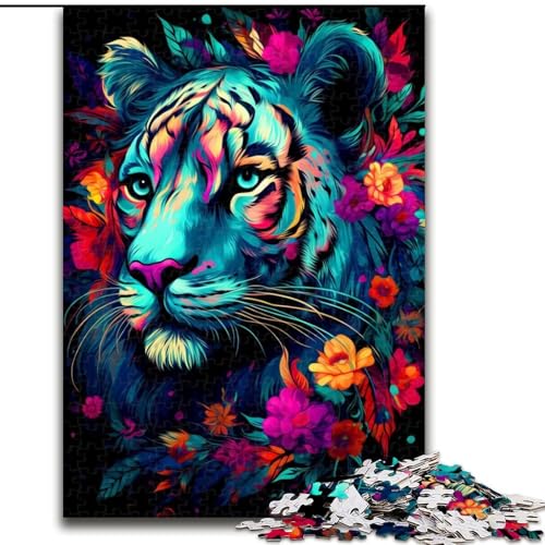 Puzzle für Erwachsene, 1000-teiliges Tiger-Puzzle aus Karton, Größe 26x38cm, anspruchsvolles Denkspiel – entspannendes Spielzeug für Teenager von ZKYUBEK
