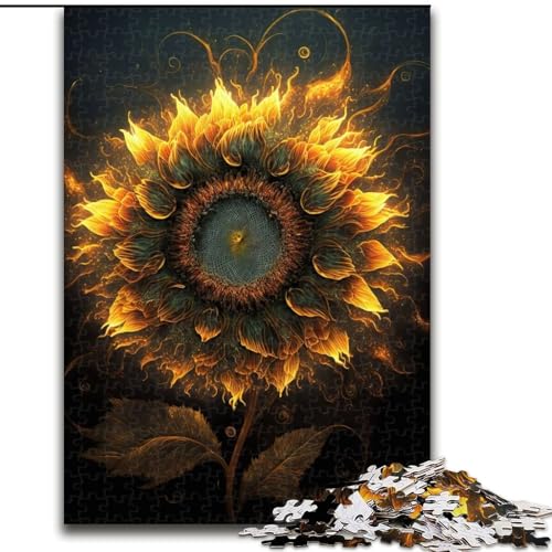 Puzzle für Erwachsene, 1000-teiliges Universum-Sonnenblumen-Puzzle aus Karton, Größe 26x38cm, anspruchsvolles Denkspiel – entspannendes Spielzeug für Teenager von ZKYUBEK