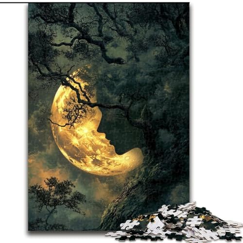 Puzzle für Erwachsene, 1000-teiliges Vollmond-Puzzle, 26x38cm, Denksportaufgabe, interaktives Familienspiel, geeignet für Kinder ab 14 Jahren von ZKYUBEK