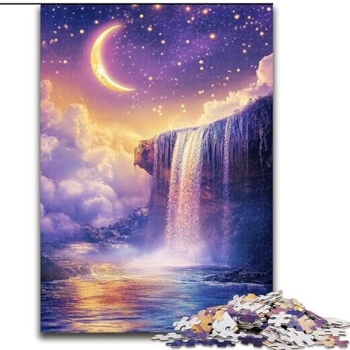 Puzzle für Erwachsene, 1000-teiliges Wasserfall-im-Mondlicht-Puzzle aus Holz für Erwachsene, 50x75cm, Denksportaufgabe, Spiel für Erwachsene, interaktive Familienaktivität Puzzle für Erwachsene, 1000-teiliges Wasserfall-im-Mondlicht-Puzzle aus Holz für Erwachsene, 50x75cm, Denksportaufgabe, Spiel für Erwachsene, interaktive Familienaktivität von ZKYUBEK