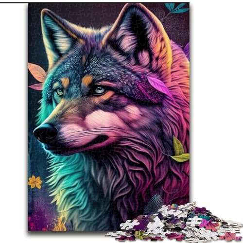 Puzzle für Erwachsene, 1000-teiliges Wolf-Pop-Art-Tierpuzzle für Erwachsene, Größe 26x38cm, anspruchsvolles Denkspiel für Teenager, Spaß für den Familienspieleabend Puzzle für Erwachsene, 1000-teiliges Wolf-Pop-Art-Tierpuzzle für Erwachsene, Größe 26x38cm, anspruchsvolles Denkspiel für Teenager, Spaß für den Familienspieleabend von ZKYUBEK