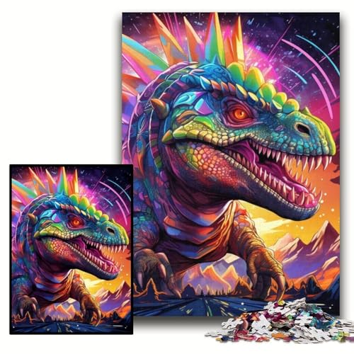 Puzzle für Erwachsene, 1000-teiliges buntes Dinosaurier-Holzpuzzle für Erwachsene, 50x75cm, interaktives Familienspiel, Denksportaufgabe, Lernspielzeug Puzzle für Erwachsene, 1000-teiliges buntes Dinosaurier-Holzpuzzle für Erwachsene, 50x75cm, interaktives Familienspiel, Denksportaufgabe, Lernspielzeug von ZKYUBEK