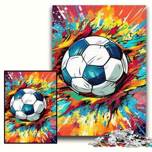 Puzzle für Erwachsene, 1000-teiliges buntes Fußball-Holzpuzzle für Erwachsene, 50x75cm, interaktives Familienspiel, Denksportaufgabe, Lernspielzeug Puzzle für Erwachsene, 1000-teiliges buntes Fußball-Holzpuzzle für Erwachsene, 50x75cm, interaktives Familienspiel, Denksportaufgabe, Lernspielzeug von ZKYUBEK