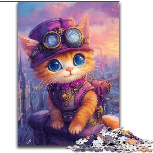 Puzzle für Erwachsene, 1000-teiliges süßes Katzen-Holzpuzzle für Erwachsene, 26x38cm, Familienaktivität, Denksportaufgabe, Heimdekoration Puzzle für Erwachsene, 1000-teiliges süßes Katzen-Holzpuzzle für Erwachsene, 26x38cm, Familienaktivität, Denksportaufgabe, Heimdekoration von ZKYUBEK