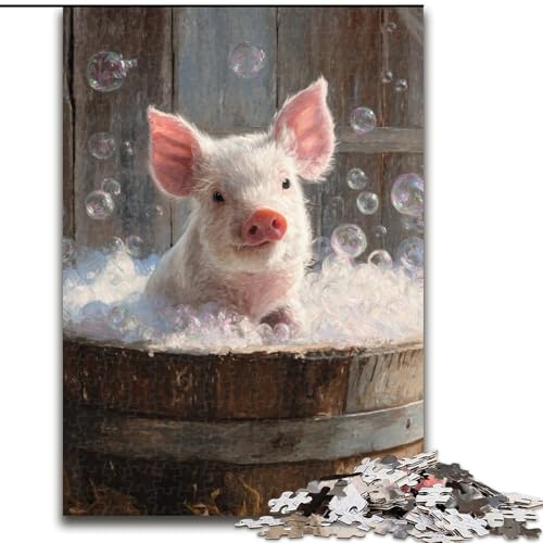 Puzzle für Erwachsene, 1000-teiliges süßes Schwein-Holzpuzzle für Erwachsene, 26x38cm, Denksportaufgabe, Spiel für Erwachsene, interaktive Familienaktivität Puzzle für Erwachsene, 1000-teiliges süßes Schwein-Holzpuzzle für Erwachsene, 26x38cm, Denksportaufgabe, Spiel für Erwachsene, interaktive Familienaktivität von ZKYUBEK