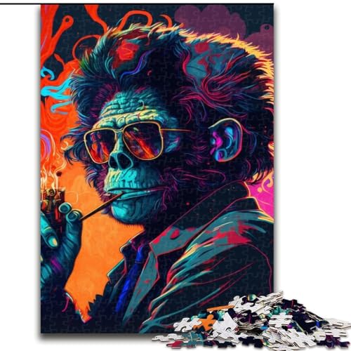 Puzzle für Erwachsene, Affen-Puzzle aus Holz, Größe 50x75cm, pädagogisches Denkspiel, künstlerische Heim- und Bürodekoration, ab 14 Jahren Puzzle für Erwachsene, Affen-Puzzle aus Holz, Größe 50x75cm, pädagogisches Denkspiel, künstlerische Heim- und Bürodekoration, ab 14 Jahren von ZKYUBEK