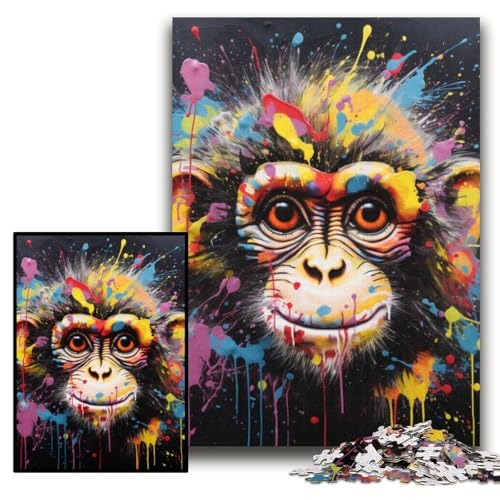 Puzzle für Erwachsene, Affen-Puzzle aus Pappe, 26x38cm, Weihnachten, Halloween, Ostern, Neujahr Puzzle für Erwachsene, Affen-Puzzle aus Pappe, 26x38cm, Weihnachten, Halloween, Ostern, Neujahr von ZKYUBEK