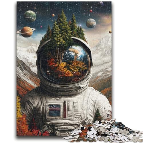 Puzzle für Erwachsene, Astronauten-Berge, Lernspielzeug, einzigartige Heimdekoration und Geschenke für Kinder ab 14 Jahren, 26x38cm von ZKYUBEK