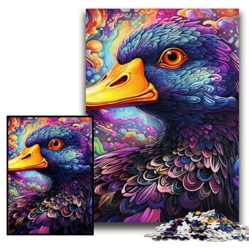 Puzzle für Erwachsene, Bunte lila Ente, Puzzle für Erwachsene, 50x75cm, anspruchsvolles DIY-Denkspiel, perfektes Familienspiel oder dekoratives Geschenk Puzzle für Erwachsene, Bunte lila Ente, Puzzle für Erwachsene, 50x75cm, anspruchsvolles DIY-Denkspiel, perfektes Familienspiel oder dekoratives Geschenk von ZKYUBEK