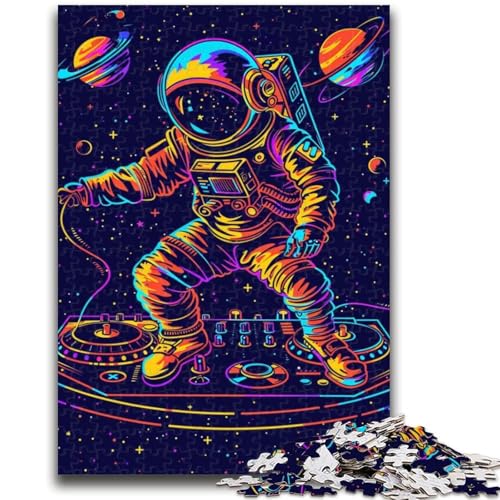 Puzzle für Erwachsene, DJ-Astronaut, Lernspielzeug, einzigartige Heimdekoration und Geschenke für Kinder ab 14 Jahren, 26x38cm von ZKYUBEK