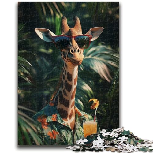 Puzzle für Erwachsene, Dschungel-Giraffe, Lernspielzeug, einzigartige Heimdekoration und Geschenke für Kinder ab 14 Jahren, 50x75cm von ZKYUBEK