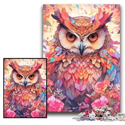Puzzle für Erwachsene, Eulen-Puzzle für Erwachsene, 26x38cm, Spaß für die ganze Familie, Herausforderung für das Gehirn, Teenager Puzzle für Erwachsene, Eulen-Puzzle für Erwachsene, 26x38cm, Spaß für die ganze Familie, Herausforderung für das Gehirn, Teenager von ZKYUBEK