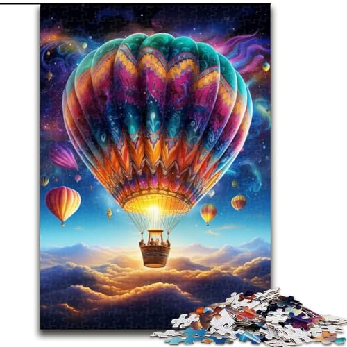 Puzzle für Erwachsene, Galaxie-Heißluftballon, unmögliches Puzzle für Erwachsene, Größe 50x75cm, interaktives Familienspiel, Denksportaufgabe, Lernspielzeug von ZKYUBEK