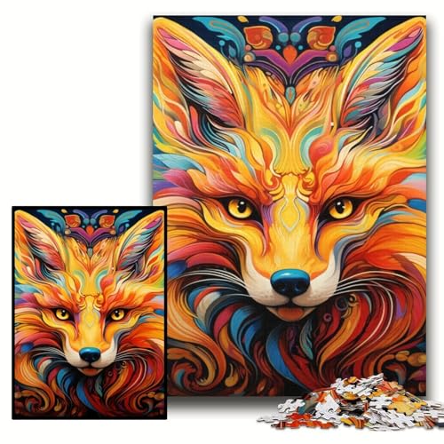 Puzzle für Erwachsene, Gelber Fuchs, Puzzle für Erwachsene, 50x75cm, anspruchsvolles DIY-Denkspiel, perfektes Familienspiel oder dekoratives Geschenk Puzzle für Erwachsene, Gelber Fuchs, Puzzle für Erwachsene, 50x75cm, anspruchsvolles DIY-Denkspiel, perfektes Familienspiel oder dekoratives Geschenk von ZKYUBEK