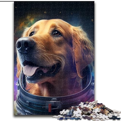Puzzle für Erwachsene, Golden Retriever, Papppuzzle, Größe 26x38cm, pädagogisches Denkspiel, künstlerische Heim- und Bürodekoration, ab 14 Jahren von ZKYUBEK