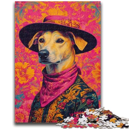 Puzzle für Erwachsene, Hund, Cowgirl, Kunst, Lernspiele, Heimdekoration, Lernspiel für Geburtstag, Weihnachten, 50x75cm von ZKYUBEK