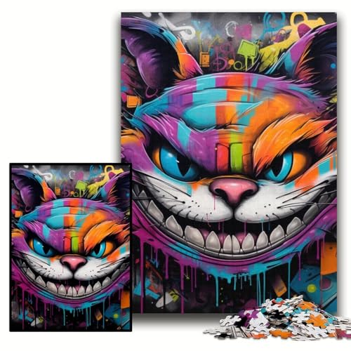 Puzzle für Erwachsene, Katzen-Graffiti, Holzpuzzle, 50x75cm, Weihnachten, Halloween, Ostern, Neujahr Puzzle für Erwachsene, Katzen-Graffiti, Holzpuzzle, 50x75cm, Weihnachten, Halloween, Ostern, Neujahr von ZKYUBEK