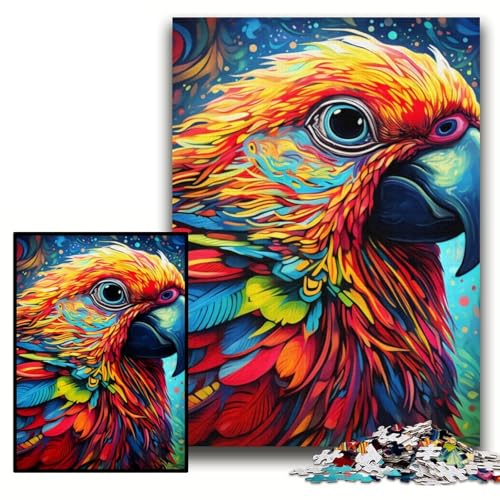 Puzzle für Erwachsene, Papageien-Puzzle für Erwachsene, 26x38cm, Familienspaß, Gehirntraining, Teenager von ZKYUBEK
