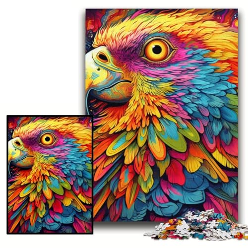 Puzzle für Erwachsene, Papageien-Puzzle für Erwachsene, 26x38cm, anspruchsvolles DIY-Denkspiel, perfektes Familienspiel oder dekoratives Geschenk von ZKYUBEK