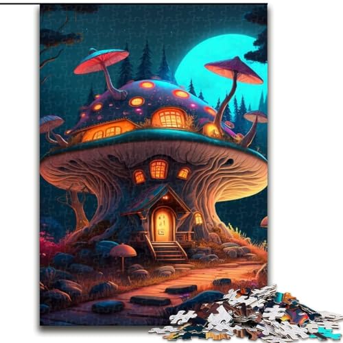 Puzzle für Erwachsene, Pilzhaus, Holzpuzzle, Größe 50x75cm, pädagogisches Denkspiel, künstlerische Heim- und Bürodekoration, ab 14 Jahren Puzzle für Erwachsene, Pilzhaus, Holzpuzzle, Größe 50x75cm, pädagogisches Denkspiel, künstlerische Heim- und Bürodekoration, ab 14 Jahren von ZKYUBEK