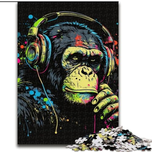 Puzzle für Erwachsene, Schimpansen-Unmögliches Puzzle für Erwachsene, Größe 50x75cm, interaktives Familienspiel, Denksportaufgabe, Lernspielzeug von ZKYUBEK