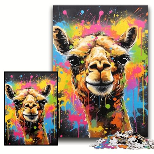 Puzzle für Erwachsene, Schmetterlings-Graffiti-Malerei, Puzzle für Erwachsene, 50x75cm, anspruchsvolles DIY-Denkspiel, perfektes Familienspiel oder dekoratives Geschenk von ZKYUBEK