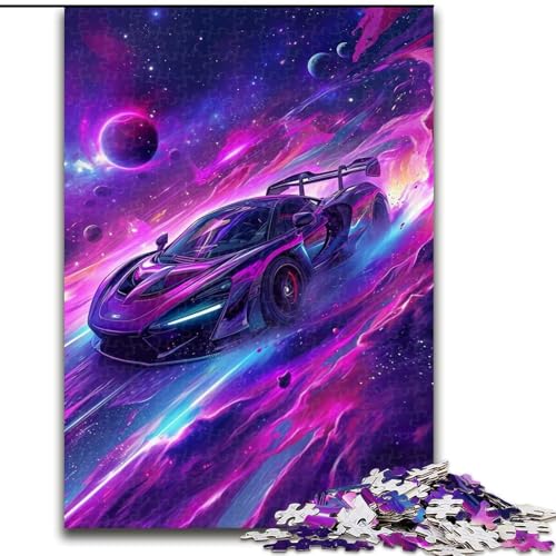 Puzzle für Erwachsene, Sportwagen im Weltraum, Puzzlegröße 26x38cm, pädagogisches Denkspiel, künstlerische Heim- und Bürodekoration, ab 14 Jahren von ZKYUBEK