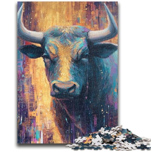 Puzzle für Erwachsene, Stiermalerei, Lernspielzeug, einzigartige Heimdekoration und Geschenke für Kinder ab 14 Jahren, 50x75cm Puzzle für Erwachsene, Stiermalerei, Lernspielzeug, einzigartige Heimdekoration und Geschenke für Kinder ab 14 Jahren, 50x75cm von ZKYUBEK