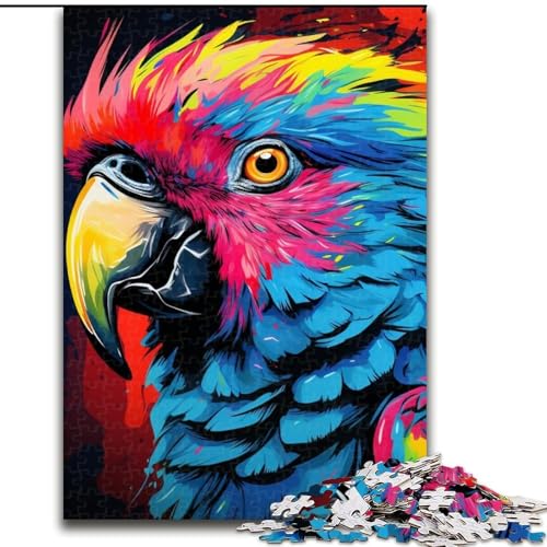Puzzle für Erwachsene, Tiere, Vögel, Papageien, Puzzles für Erwachsene, Größe 50x75cm, pädagogisches Denkspiel, künstlerische Heim- und Bürodekoration, ab 14 Jahren von ZKYUBEK