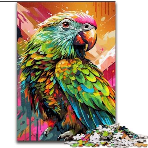 Puzzle für Erwachsene, Tiere, Vögel, Papageien, Puzzles für Erwachsene, Größe 50x75cm, pädagogisches Denkspiel, künstlerische Heim- und Bürodekoration, ab 14 Jahren von ZKYUBEK