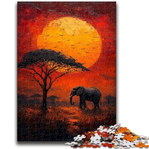 Puzzle für Erwachsene, afrikanische Tiere, Lernspielzeug, einzigartige Heimdekoration und Geschenke für Kinder ab 14 Jahren, 50x75cm von ZKYUBEK