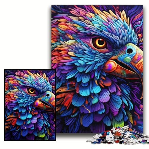 Puzzle für Erwachsene, bunter Papagei, Holzpuzzle, 50x75cm, Weihnachten, Halloween, Ostern, Neujahr von ZKYUBEK