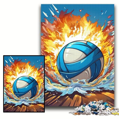 Puzzle für Erwachsene, buntes Beachvolleyball-Puzzle aus Holz, 50x75cm, Weihnachten, Halloween, Ostern, Neujahr Puzzle für Erwachsene, buntes Beachvolleyball-Puzzle aus Holz, 50x75cm, Weihnachten, Halloween, Ostern, Neujahr von ZKYUBEK