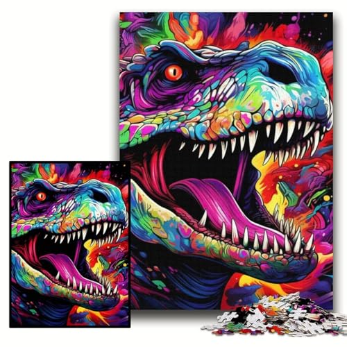 Puzzle für Erwachsene, buntes Dinosaurier-Holzpuzzle, 50x75cm, Weihnachten, Halloween, Ostern, Neujahr Puzzle für Erwachsene, buntes Dinosaurier-Holzpuzzle, 50x75cm, Weihnachten, Halloween, Ostern, Neujahr von ZKYUBEK
