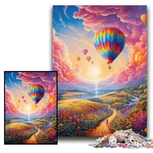 Puzzle für Erwachsene, farbenfrohes Kunst-Heißluftballon-Holzpuzzle, 50x75cm, Weihnachten, Halloween, Ostern, Neujahr Puzzle für Erwachsene, farbenfrohes Kunst-Heißluftballon-Holzpuzzle, 50x75cm, Weihnachten, Halloween, Ostern, Neujahr von ZKYUBEK
