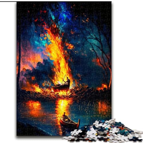 Puzzle für Erwachsene, farbenfrohes psychedelisches Bootspuzzle, Größe 26x38cm, pädagogisches Denkspiel, künstlerische Heim- und Bürodekoration, ab 14 Jahren von ZKYUBEK