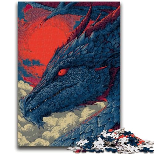 Puzzle für Erwachsene, geheimnisvoller Drache, Lernspielzeug, einzigartige Heimdekoration und Geschenke für Kinder ab 14 Jahren, 50x75cm von ZKYUBEK