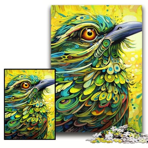 Puzzle für Erwachsene, grüner Spatz, Kartonpuzzle, 26x38cm, Weihnachten, Halloween, Ostern, Neujahr Puzzle für Erwachsene, grüner Spatz, Kartonpuzzle, 26x38cm, Weihnachten, Halloween, Ostern, Neujahr von ZKYUBEK